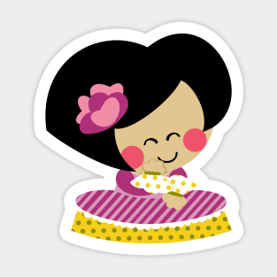 Menina 6 Sticker